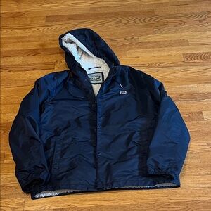 Levi's Dark Blue Hooded Raincoat